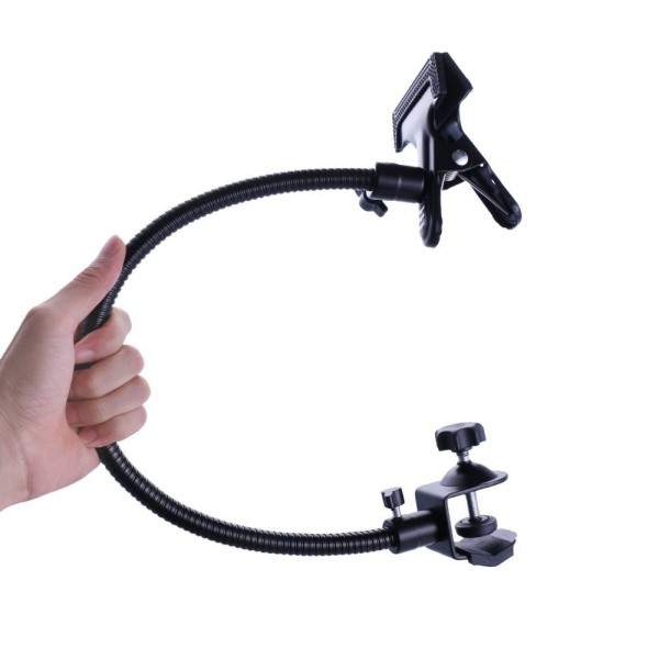 Abrazadera de vibrador flexible con longitud y ángulo ajustables para máquinas sexuales