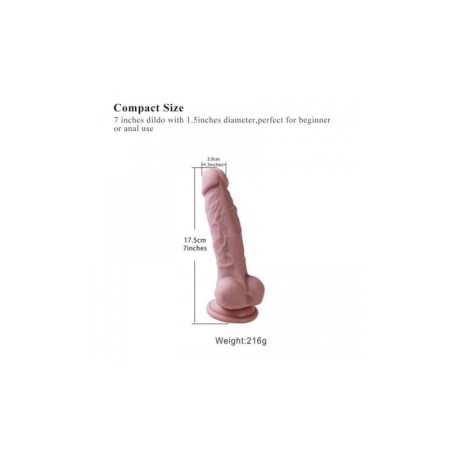 Premium Silicone Dildo, Realistic Penis With Suction Cup (Small)