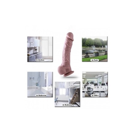 Premium Silicone Dildo, Realistic Penis With Suction Cup (Medium)