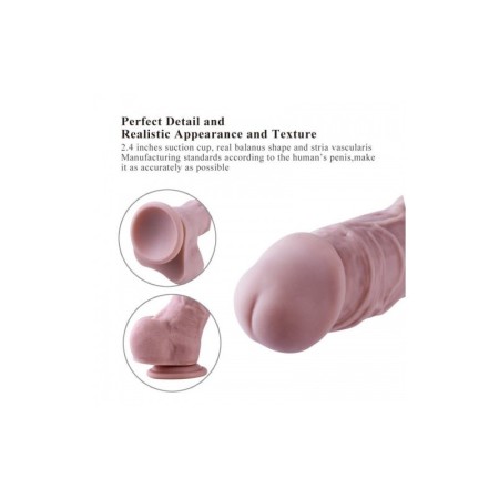 Premium Silicone Dildo,Realistic Penis With Suction Cup (Large)