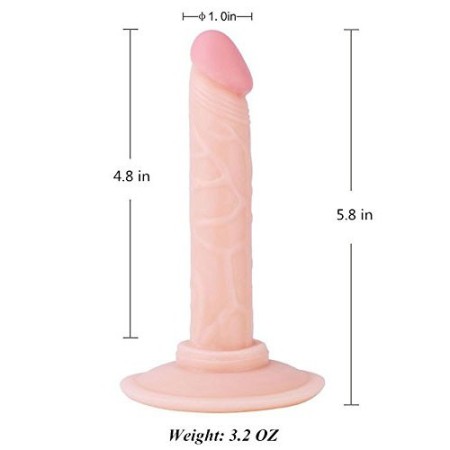 5.7 inch Realistic Natuarl Feel Flesh Dildo with Strong Suction Cup