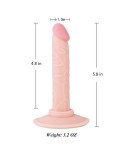 15 cm (5.9 in) Flexible PVC Dildo in Small Size with Suction Cup Base - Hismith