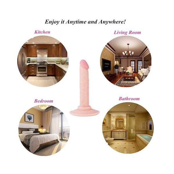 5.7 inch Realistic Natuarl Feel Flesh Dildo with Strong Suction Cup