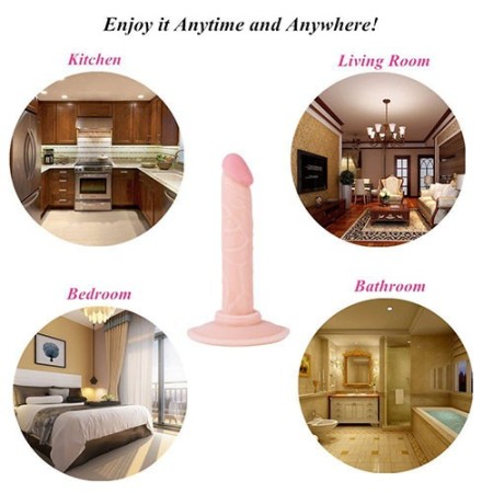 5.7 inch Realistic Natuarl Feel Flesh Dildo with Strong Suction Cup