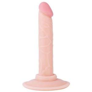 15 cm (5.9 in) Flexible PVC Dildo in Small Size with Suction Cup Base - Hismith