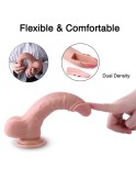 19 cm (7.5 in) Realistic Dual Layered Flesh PVC Dildo with Suction Cup - Hismith