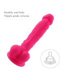 23 cm Rose Red Realistic Silicone Dildo for Hismith Premium Sex Machines