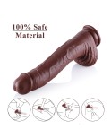 Consolador de silicona enorme de 31 cm con longitud insertable de 25 cm, accesorio Kliclok para máquinas sexuales Hismith