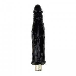 19 cm (7.5 in) Consolador TPE negro seguro para el cuerpo para máquinas sexuales Hismith