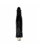 19 cm (7.5 in) Consolador TPE negro seguro para el cuerpo para máquinas sexuales Hismith