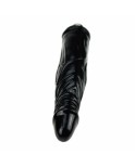 19 cm (7.5 in) Consolador TPE negro seguro para el cuerpo para máquinas sexuales Hismith