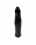 19 cm (7.5 in) Consolador TPE negro seguro para el cuerpo para máquinas sexuales Hismith