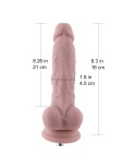 21 cm Consolador de silicona realista de tamaño medio estándar Hismith, Compatible con Sex Machine