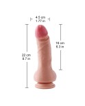 22 cm (8.7 in) Dual Layered Ultra Realistic Soft Silicone Dildo for Hismith Kliclok Connector Sex Machine