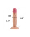 17 cm (6.7 in) Consolador de PVC de carne realista para principiantes, basado en ventosa