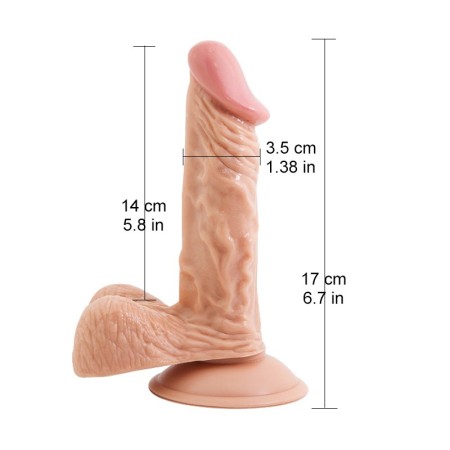 6.5 inch Realistic Flesh Dildo with Strong Suction Cup