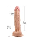 20 cm (7.9 in) Natuarl Feel Realistic Flesh PVC Dildo with Sturdy Suction - Hismith