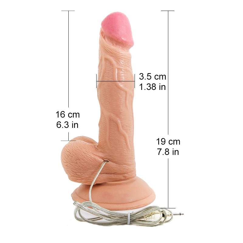 7.5 inch Natuarl Feel Realistic Flesh Vibrating Penis with Strong Suction Cup