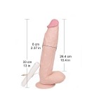 33 cm (13 in) Enorme vibrador consolador con ventosa de PVC seguro para el cuerpo - Hismith