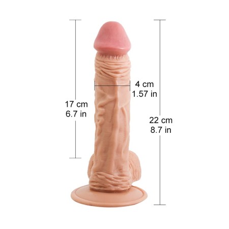 8.7 inch Natuarl Feel Realistic Flesh Dildo with Strong Suction Cup