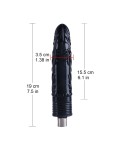 19 cm (7.5 in) Black Body-safe TPE Dildo for Hismith Sex Machines