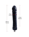 26 cm (10.2 in) Consolador de PVC de gran tamaño para máquinas sexuales Hismith 3XLR