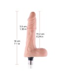 19 cm (7.5 in) Realistic Flexible PVC Dildo for 3XLR Sex Machines - Hismith Accessory