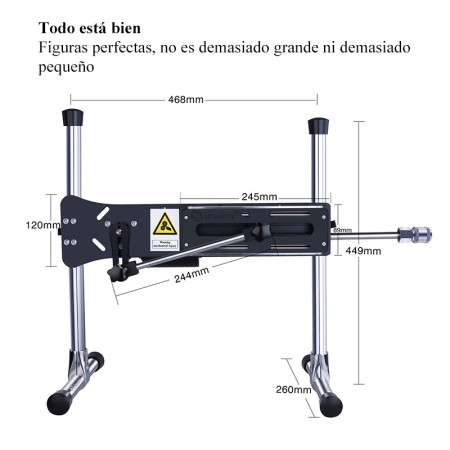 Hismith anal & vaginal sex machine with three body-safe dildos and three adaptors