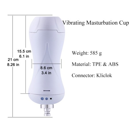 Hismith male masturbation and fucking machine with two fleshlight style masturbators, thrust rod extension and storage bag