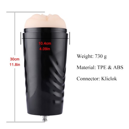 Hismith male masturbation and fucking machine with two fleshlight style masturbators, thrust rod extension and storage bag