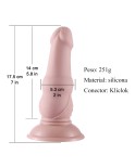 17.5 cm Silicone Anal Dildo with Kliclok Connector for Anal Sex Beginners