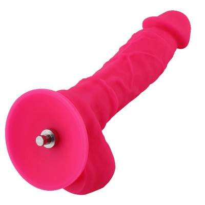 23 cm Rose Red Realistic Silicone Dildo for Hismith Premium Sex Machines