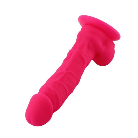 23 cm Rose Red Realistic Silicone Dildo for Hismith Premium Sex Machines