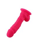 Consolador de silicona realista rosa roja de 23 cm para máquinas sexuales Hismith premium