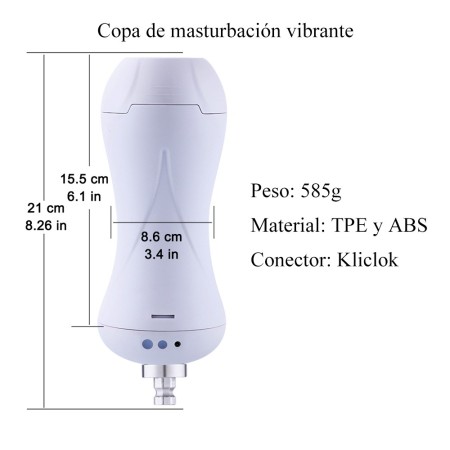 21 cm Ultra Realistic and Soft TPE Masturbationer Made of Non Toxic Materail Compatible with Hismith Premium Sex Machine