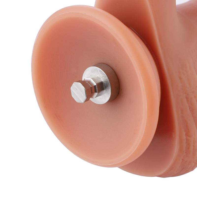 Consolador de silicona de doble capa de 21 cm con conejo del clítoris para máquina sexual Hismith