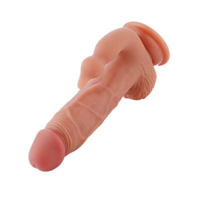 21 cm Dual Layered Silicone Dildo with Clitoral Rabbit for Hismith Sex Machine