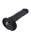 21 cm (8.26 in) Hismith Standard Medium Size Realistic Silicone Black Dildo, Compatible with Hismith sex machine