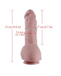 25 cm (9.8 in) Huge Silicone Flesh Dildo with Kliclok Connector