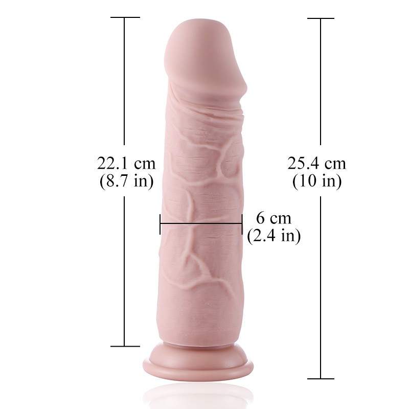 25 cm Huge Flesh Silicone Dildo for Hismith Kliclok Connector Sex Machine