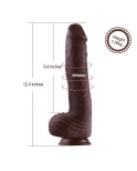 Consolador de silicona enorme de 31 cm con longitud insertable de 25 cm, accesorio Kliclok para máquinas sexuales Hismith