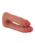 16.5 cm Double Penetration Silicone Dildo with Kliclok Connector for Same Time Anal and Vaginal Sex