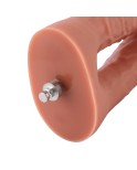 16.5 cm Consolador de silicona de doble penetración con conector Kliclok para sexo anal y vaginal al mismo tiempo