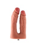 16.5 cm Consolador de silicona de doble penetración con conector Kliclok para sexo anal y vaginal al mismo tiempo