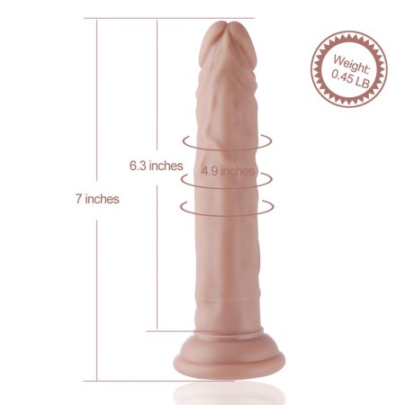 19 cm (7.5 in) Slim Realistic Silicone Anal Dildo with Kliclok Connector for Beginners