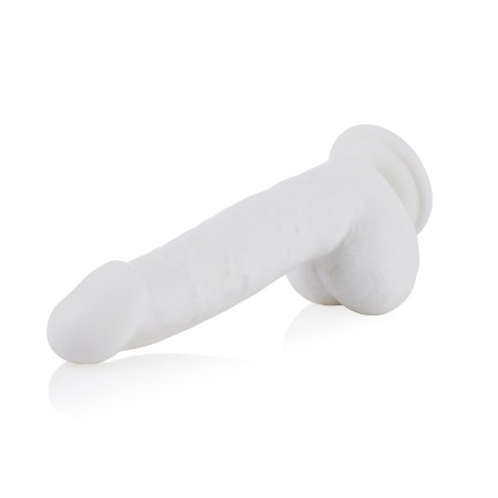 20 cm White Silicone Dildo for Hismith Kliclok System