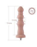 Consolador anal de silicona con cuentas de 20 cm para máquina sexual Hismith Premium con sistema KlicLok