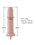 18 cm Smooth Silicone Anal Dildo for Hismith Premium Sex Machine with KlicLok System