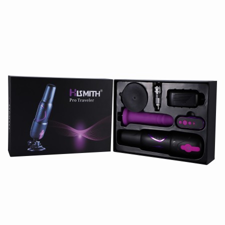 Hismith pro traveler, discreet portable sex machine with APP control & body-safe kliclok system dildo