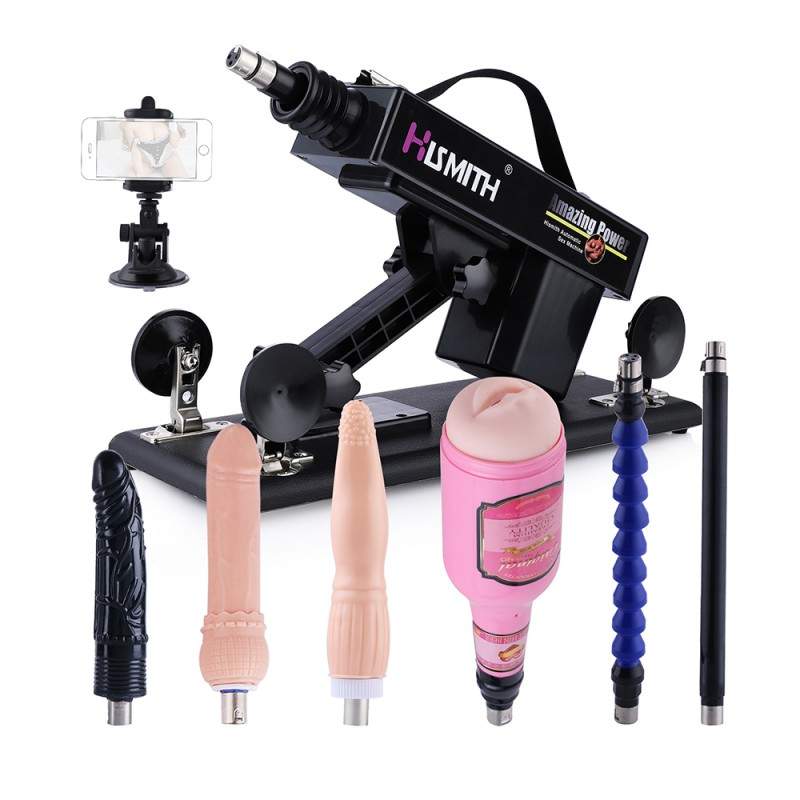 Hismith automatic sex machine with accessories for anal and vaginal sex and male masturbation